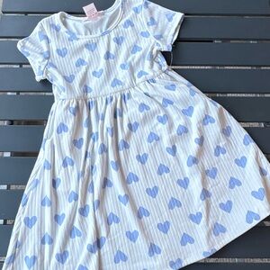 Emma and Elsa girls heart print dress